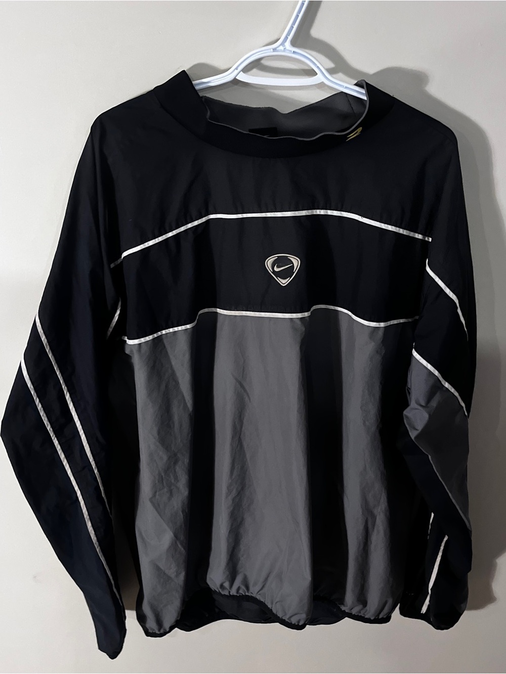 Nike Black and Gray Colorblock Pullover